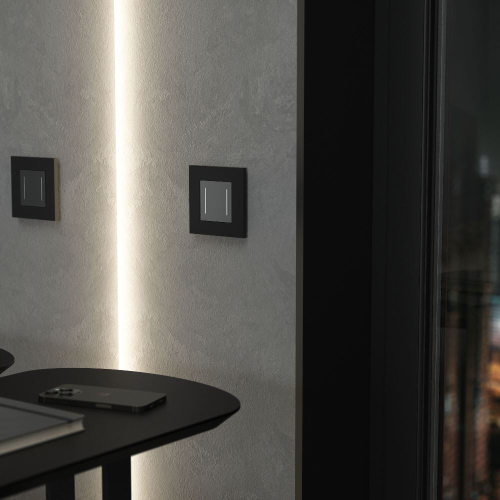 Рамка из поликарбоната Werkel Slab на 1 пост Черный W0012908 — изображение 2