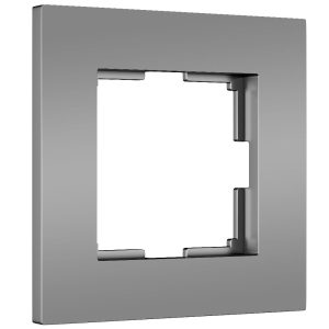 Рамка из поликарбоната Werkel Slab на 1 пост Серебро W0012965