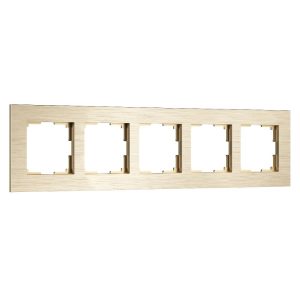 Рамка из металла Werkel AluMax на 5 постов Шампань W0053511