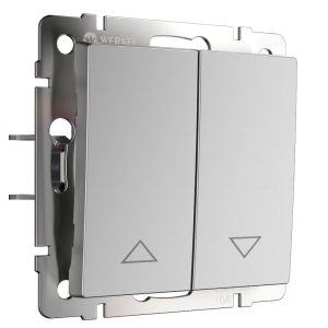 Выключатель жалюзи встраиваемый Werkel Cеребряный W1124506