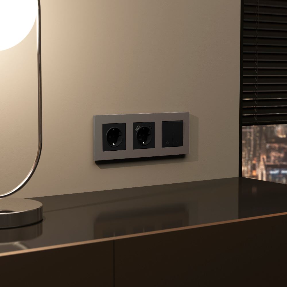 Выключатель жалюзи встраиваемый Werkel Черный матовый W1124508 — изображение 3