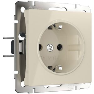 Розетка встраиваемая Werkel с заземлением Слоновая кость W1171003