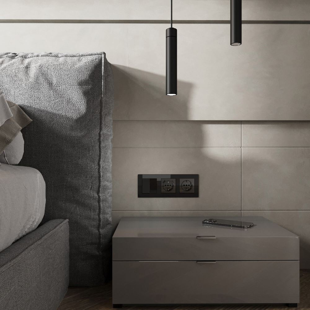 Розетка встраиваемая Werkel с заземлением, шторками и USB тип A+C Черный W1171748 — изображение 3