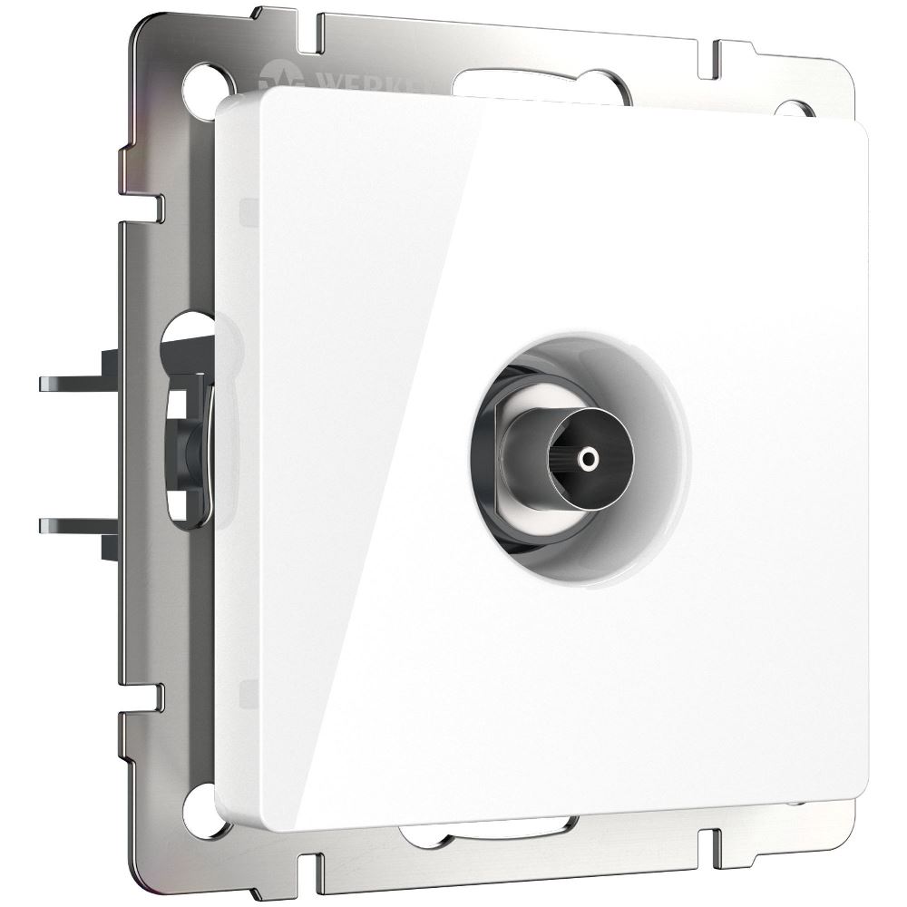 ТВ-розетка встраиваемая оконечная Werkel Белый W1183001