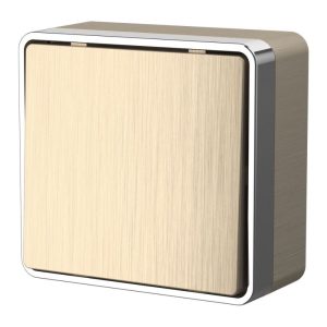 Выключатель одноклавишный накладной проходной Werkel Шампань рифленый W5012010