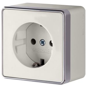 Розетка накладная Werkel Gallant с заземлением Слоновая кость W5071003