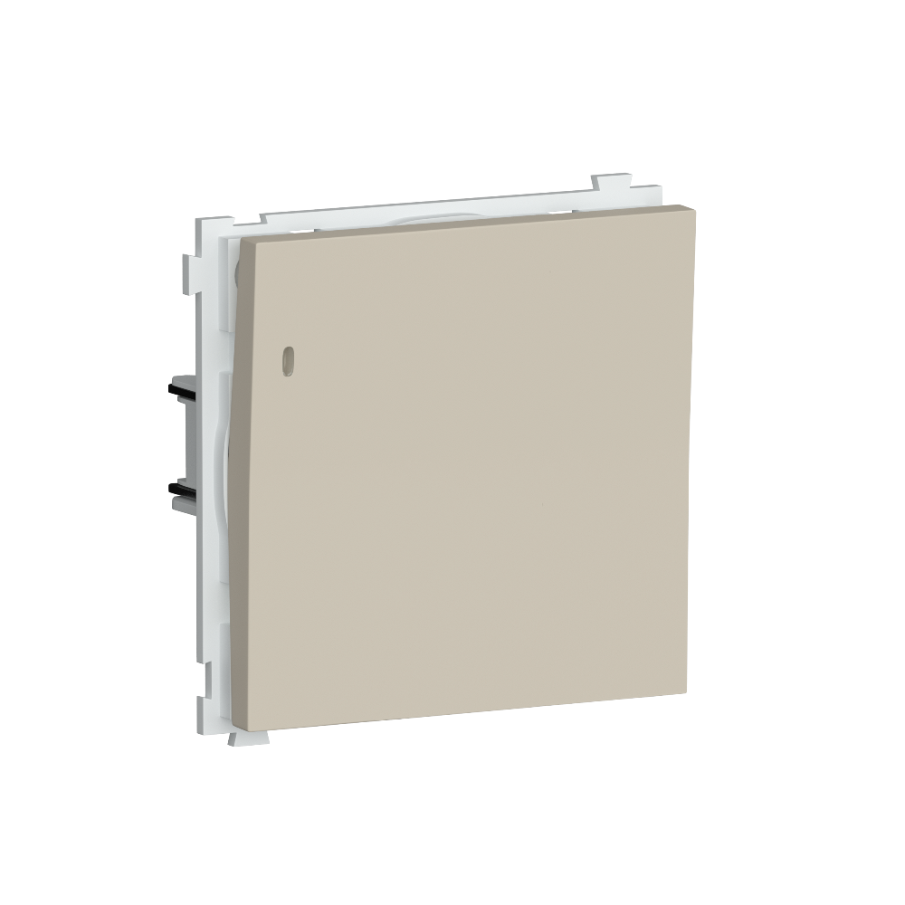 Выключатель одноклавишный встраиваемый Donel R98 с подсветкой Кашемир матовый DA03101-DA29035