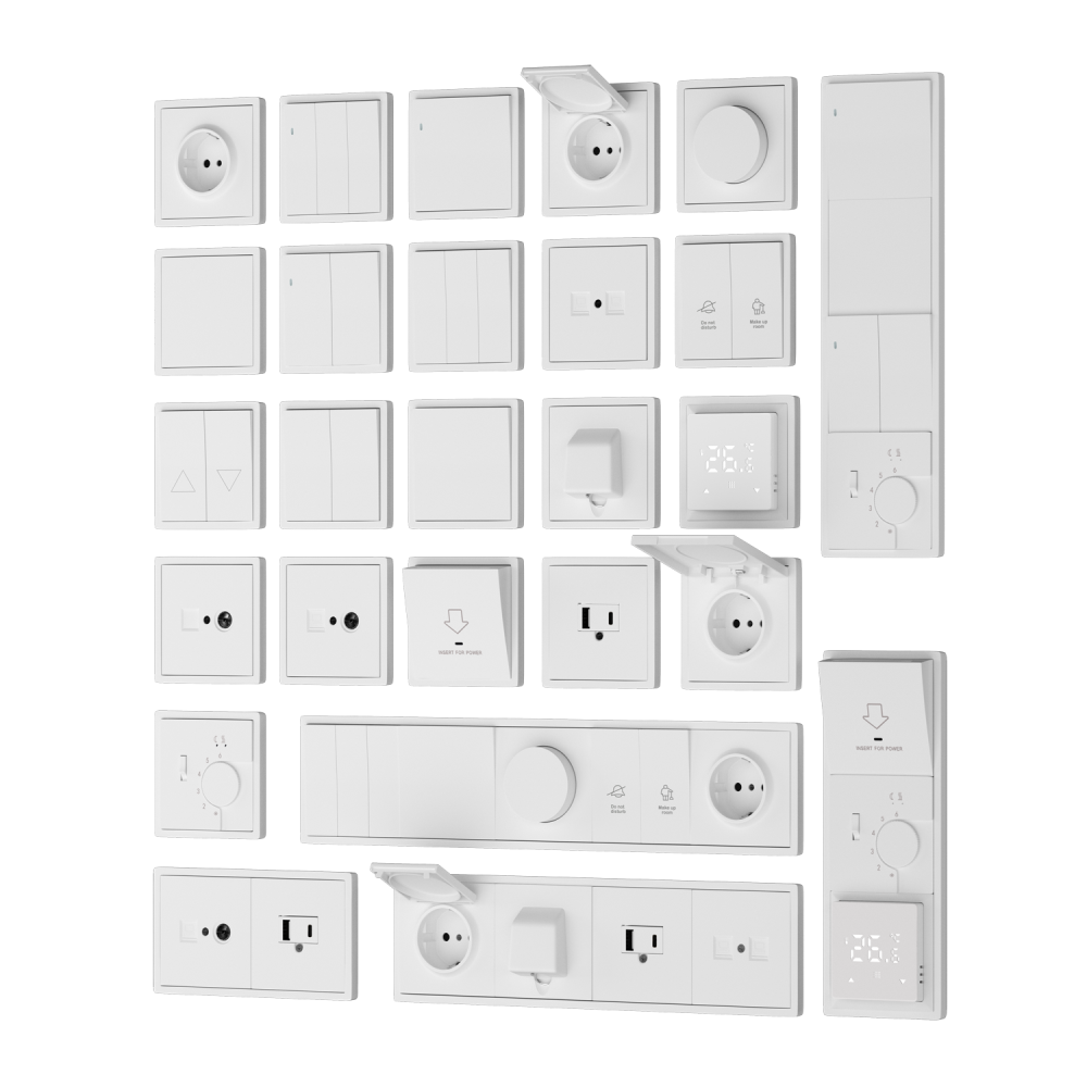 Выключатель двухклавишный встраиваемый Donel R98 с подсветкой Белый матовый DA03105-DA28533 — изображение 3