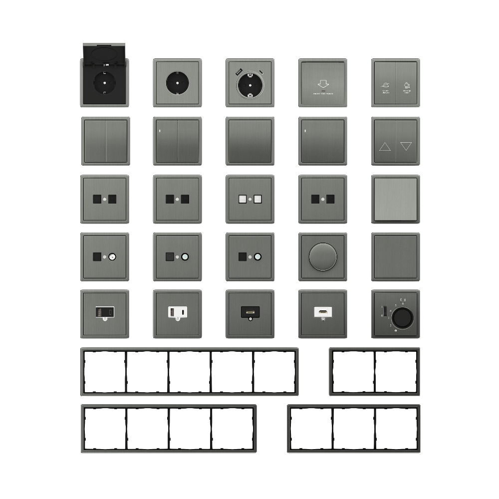 Выключатель двухклавишный встраиваемый Donel R98 Metal с подсветкой Никель DA03105-DA285NB — изображение 3