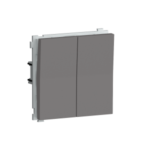 Выключатель двухклавишный встраиваемый Donel R98 Шоколад матовый DA10500-DA29542