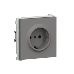 Розетка встраиваемая Donel R98 Schuko с заземлением и шторками на винтах Шоколад матовый DA18800-DA22042