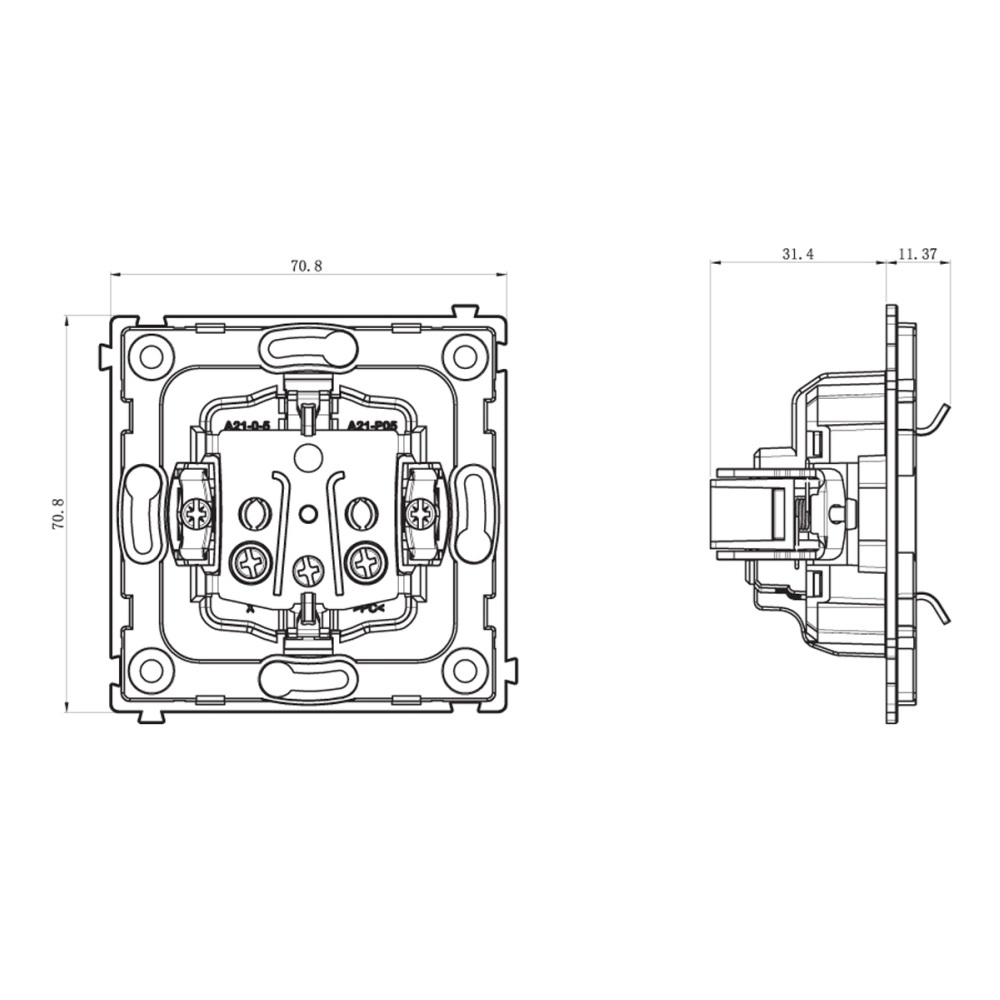 Розетка встраиваемая Donel R98 Schuko с заземлением и шторками на винтах Изумруд матовый DA18800-DA22039 — изображение 6