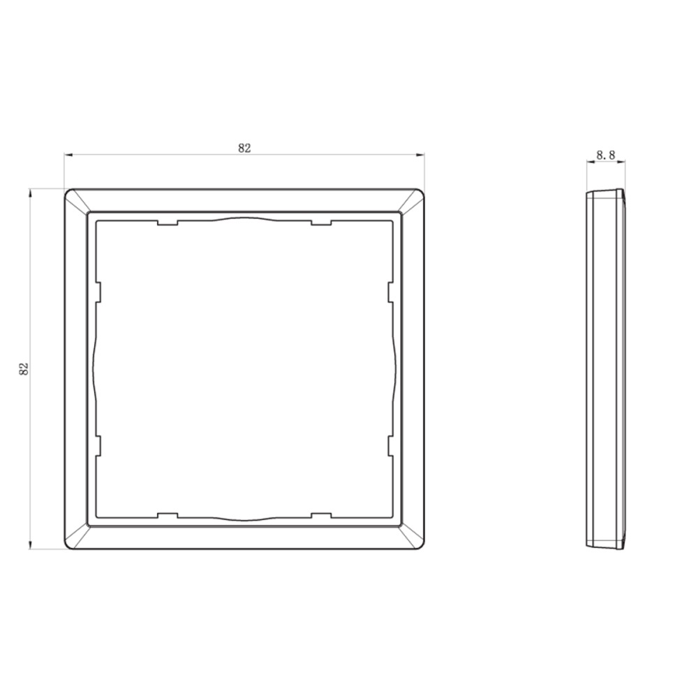 Рамка пластиковая Donel R98 нa 1 пост Алюминий матовый DA21126 — изображение 3