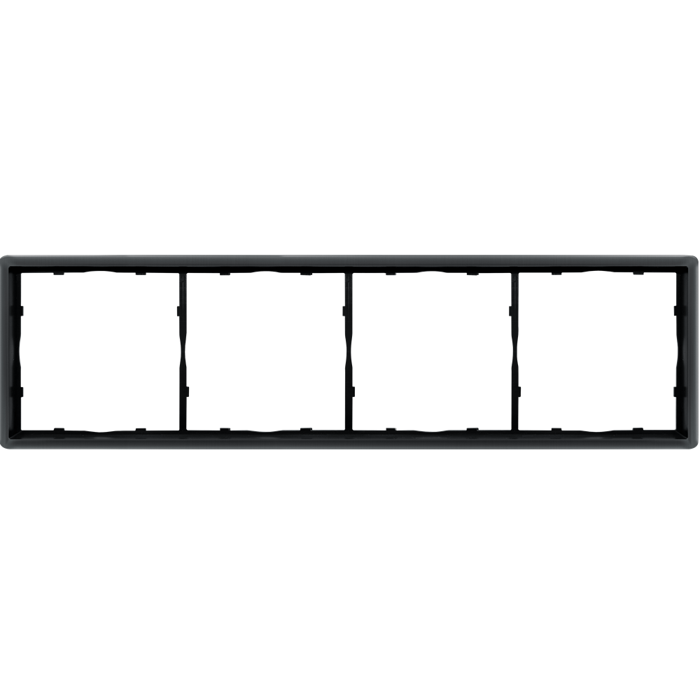 Рамка из металла Donel R98 Metal на 4 поста Вороненая сталь DA214GS