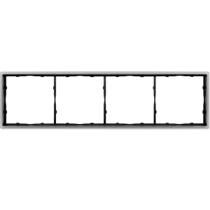 Рамка из металла Donel R98 Metal на 4 поста Никель DA214NB