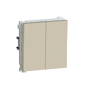 Выключатель двухклавишный встраиваемый Donel R98 звонкового типа Кашемир матовый DA25100-DA29535