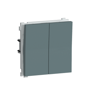 Выключатель двухклавишный встраиваемый Donel R98 звонкового типа Изумруд матовый DA25100-DA29539