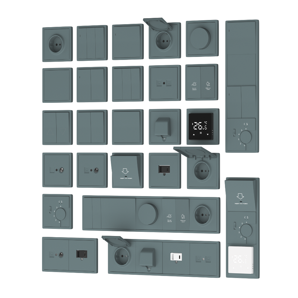 Выключатель жалюзи встраиваемый Donel R98 с блокировкой Изумруд матовый DA25800-DA29439 — изображение 3