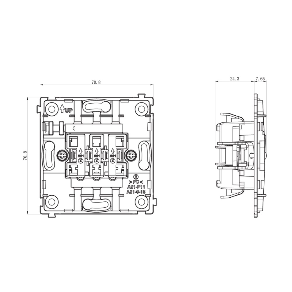 Выключатель трехклавишный встраиваемый Donel R98 Изумруд матовый DA28300-DA29339 — изображение 6