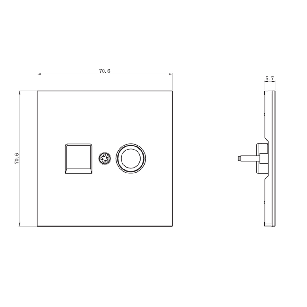 ТВ-розетка встраиваемая оконечная Donel R98 Шоколад матовый DA30100-DA87942 — изображение 3