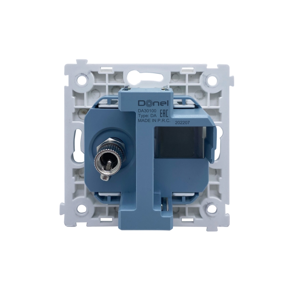 ТВ-розетка встраиваемая оконечная Donel R98 Metal Вороненая сталь DA30100-DA879GS — изображение 4