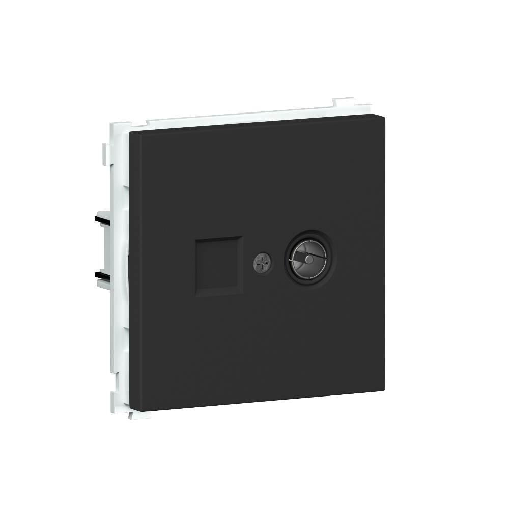 Розетка встраиваемая TV-SAT Donel R98 F-разъём Карбон матовый DA30200-DA87930