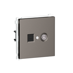 Розетка встраиваемая комбинированная Donel R98 RJ45+ SAT Сталь матовая DA30600-DA88937