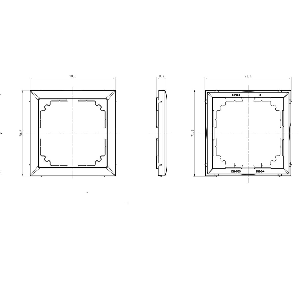 Рамка промежуточная Donel R98 для монтажа устройств Белый матовый DA40833 — изображение 3