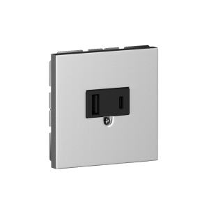 Розетка встраиваемая USB Donel R98 3.1A тип A, С Алюминий матовый DUSB3100ANC-DA27626