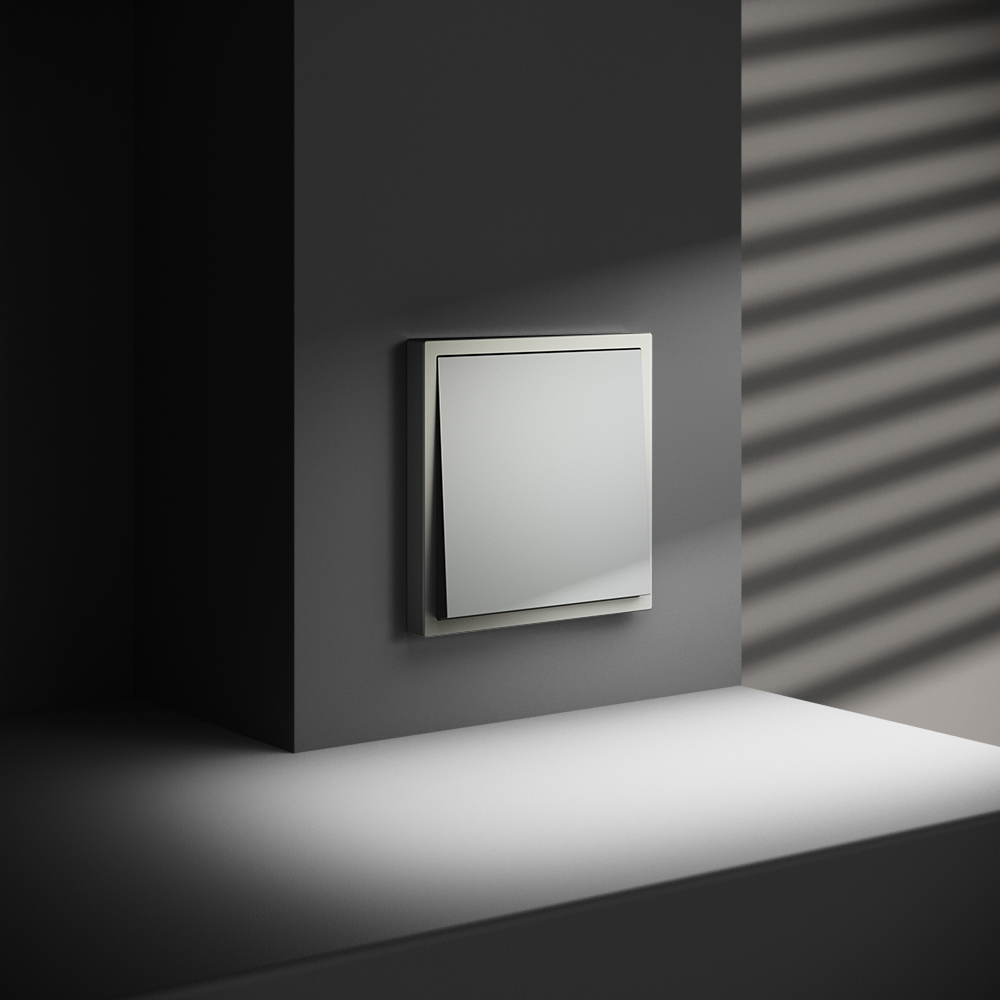 Выключатель одноклавишный встраиваемый Voltum S70 Сталь VLS010105 — изображение 4