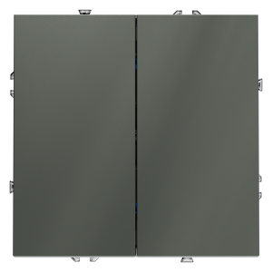 Выключатель двухклавишный встраиваемый Voltum S70 Титан VLS020106