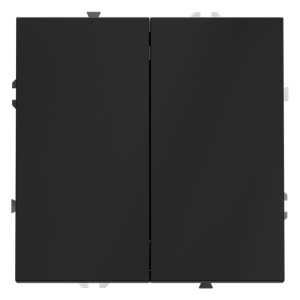 Выключатель двухклавишный встраиваемый с самовозвратом Voltum S70 Графит VLS020607