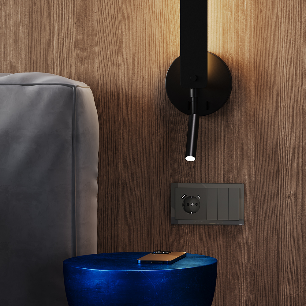 Выключатель трехклавишный встраиваемый Voltum S70 Титан VLS030106 — изображение 5