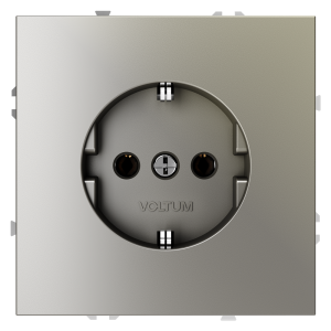 Розетка встраиваемая Voltum S70 с заземлением Soft touch Шелк VLS040104