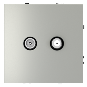 Розетка встраиваемая TV-SAT Voltum S70 оконечная Сталь VLS060405