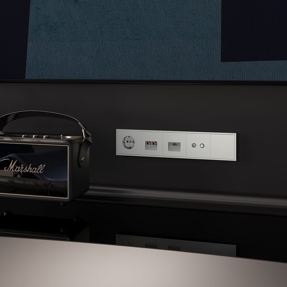 Розетка встраиваемая TV-SAT Voltum S70 оконечная Сталь VLS060405 — изображение 5