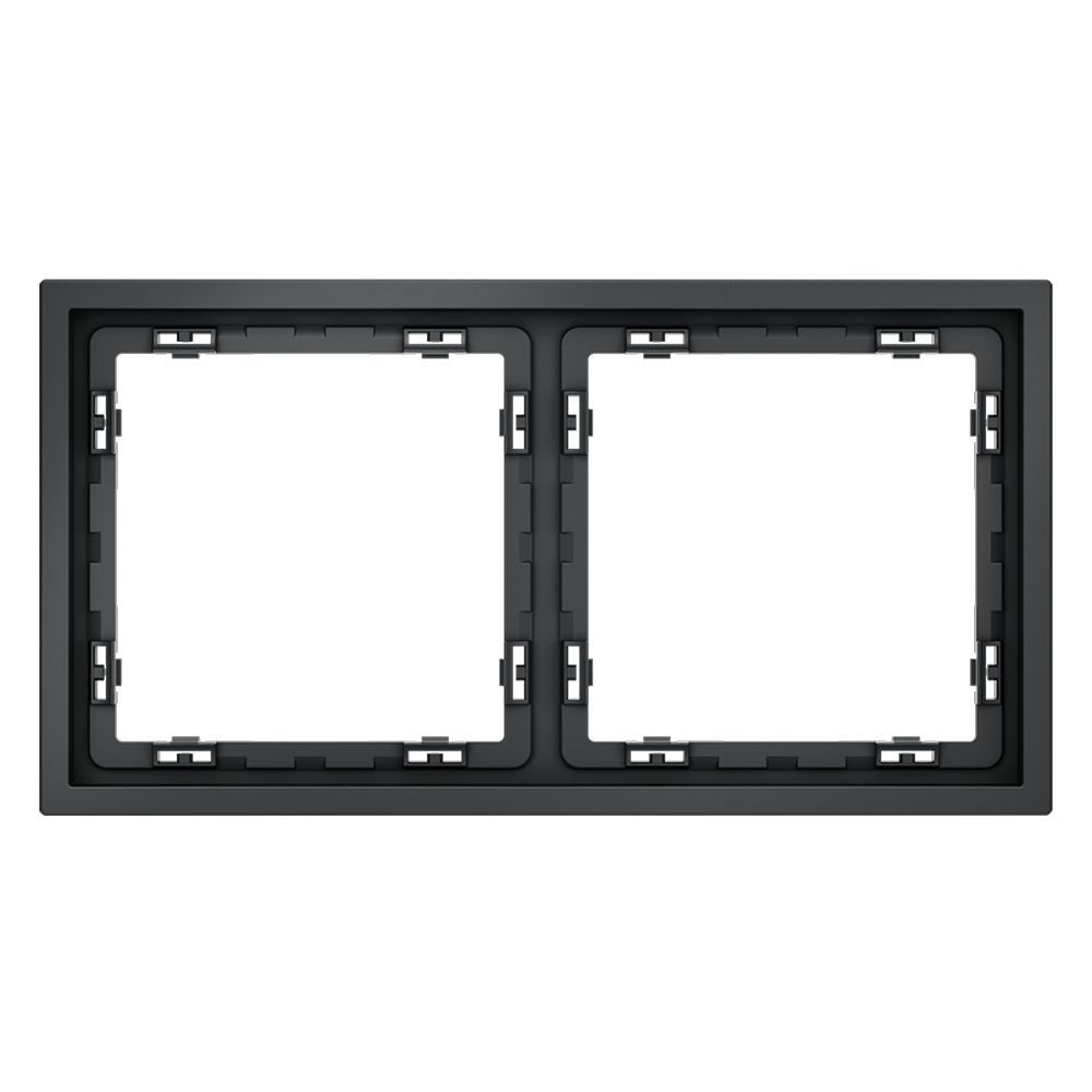 Рамка пластиковая Voltum S70 на 2 поста Графит глянцевый VLS100207