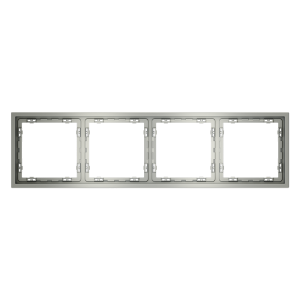 Рамка пластиковая Voltum S70 на 4 поста Сталь глянцевая VLS100405