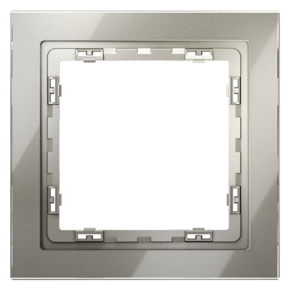 Рамка стеклянная Voltum S70 на 1 пост Шелк глянцевый VLS110104