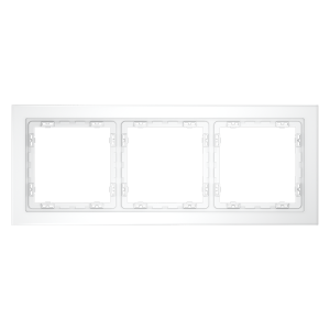 Рамка стеклянная Voltum S70 на 3 поста Белый матовый VLS110302