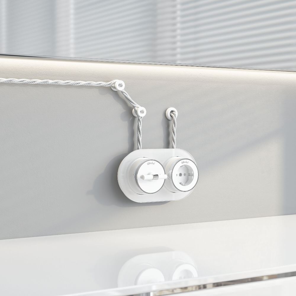 Втулка для вывода кабеля из стены Werkel Ретро 2 шт. Белый W6421101 — изображение 2